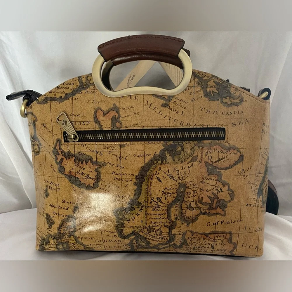 PATRICIA NASH … WOMENS VINTAGE EUROPEAN VALETTA MAP HANDBAG - Picture 12 of 16